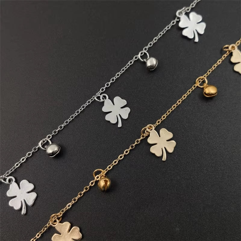 Bohemian Flowers and Bell Anklets for Women Charm Leg Bracelet Fashion Jewellery for Female Ankle Bracelet Cheville Femme