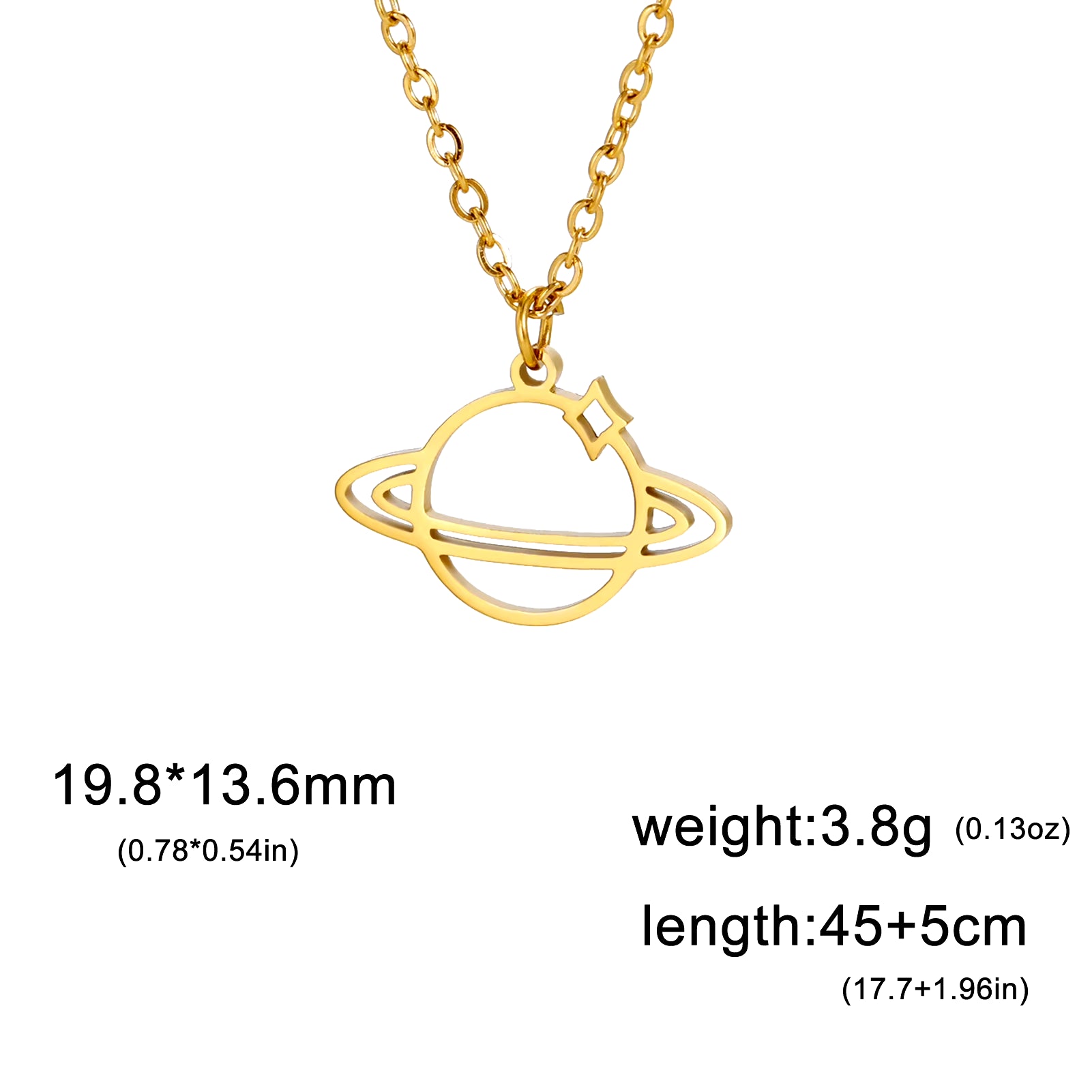 Hollow Artificial Planet Necklace Stainless Steel Sweet Cool Clavicle Simplicity Chain for Women Fashion Hip Hop Wholesale