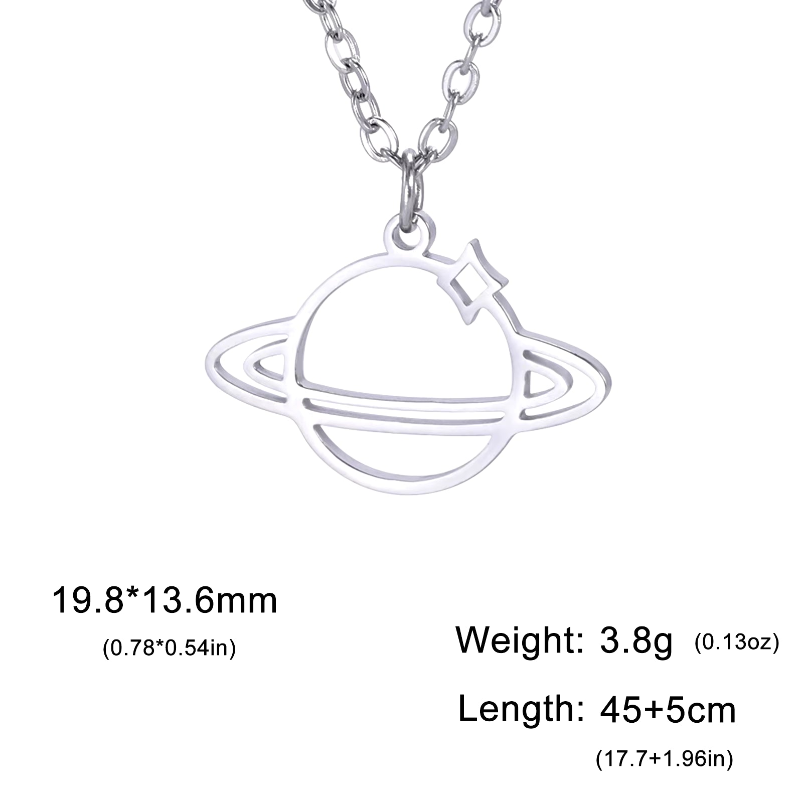 Hollow Artificial Planet Necklace Stainless Steel Sweet Cool Clavicle Simplicity Chain for Women Fashion Hip Hop Wholesale