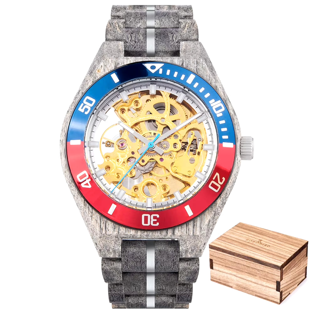 Wood Mechanical Watch Men Relogio Masculino Big Mens Watches Top Brand Luxury Timepieces Erkek Kol Saati Dropshipping