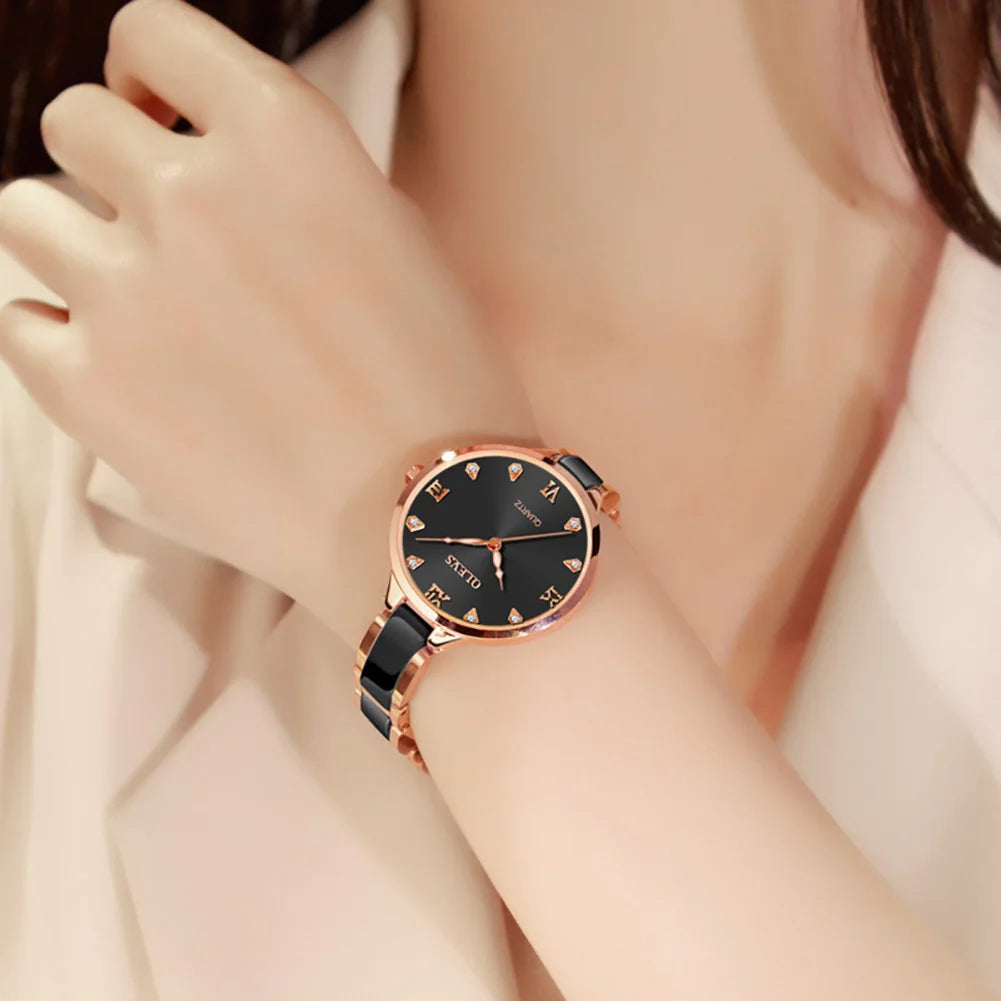 Quartz Watch for Women Japan Movement 30M Waterproof Female Watch Elegant Ceramic Strap Ladies Watch Valentine'S Day Gift