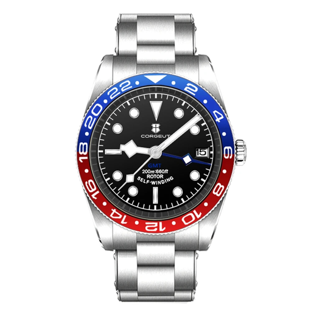 2023 New NH34 Biwan Business Luxury Men Watches Sapphire Glass Automatic Mechanical Waterproof Diving Date Watch for Man