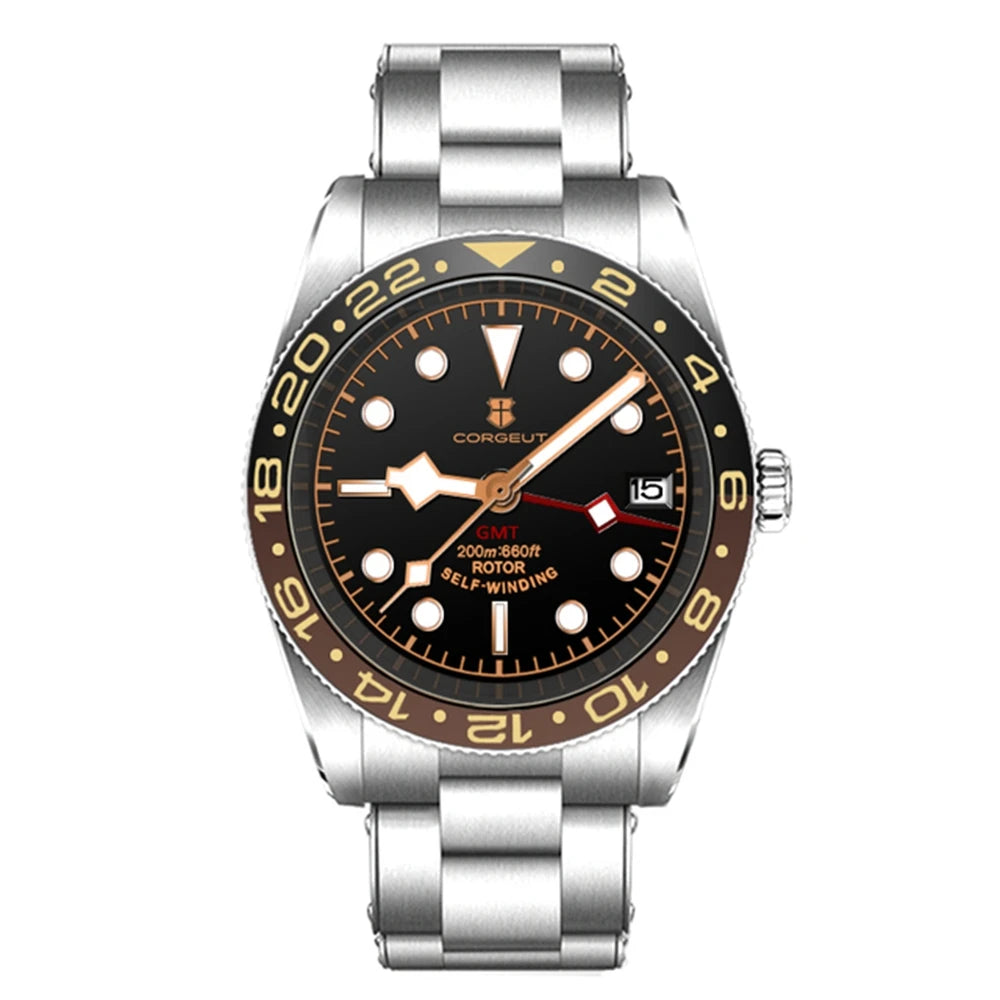 2023 New NH34 Biwan Business Luxury Men Watches Sapphire Glass Automatic Mechanical Waterproof Diving Date Watch for Man