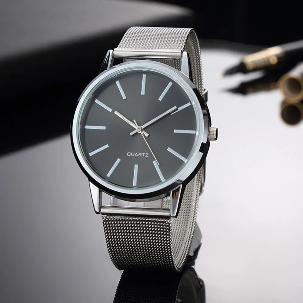 Luxury Women Watches 2023 New Stylish Silver Minimalist Business Ladies Quartz Watch Breathable Leather Steel Clock Reloj Mujer