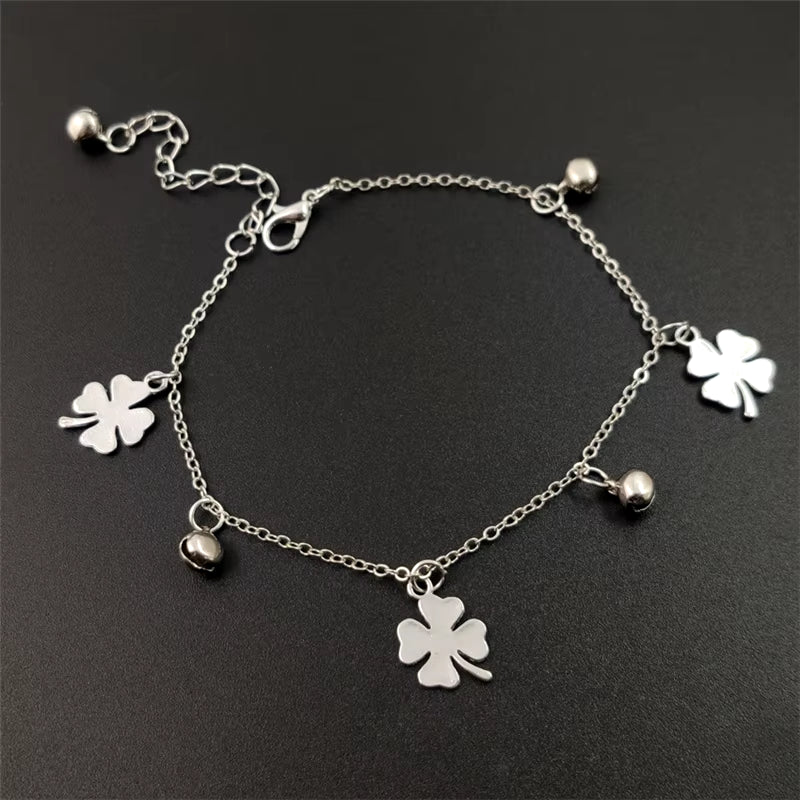 Bohemian Flowers and Bell Anklets for Women Charm Leg Bracelet Fashion Jewellery for Female Ankle Bracelet Cheville Femme