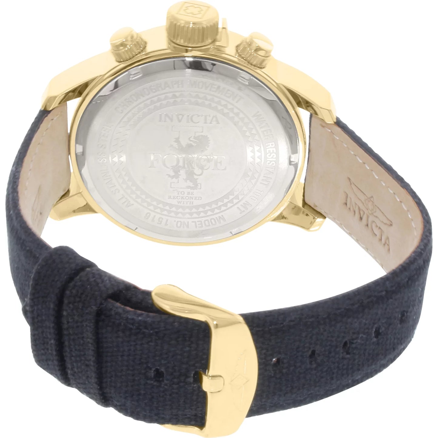 Men'S 1516 I Force Collection 18K Gold Ion-Plated Stainless Steel Watch=