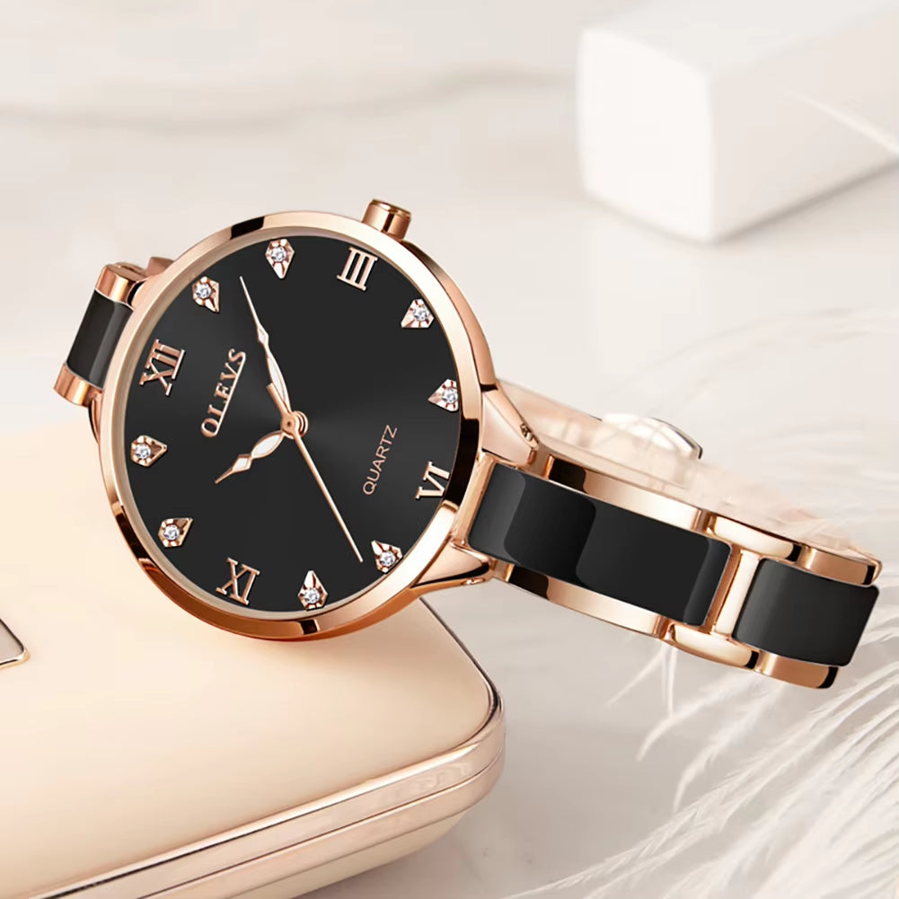 Quartz Watch for Women Japan Movement 30M Waterproof Female Watch Elegant Ceramic Strap Ladies Watch Valentine'S Day Gift